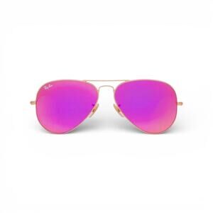 Ray-Ban Aviator Pink Flash Lenses With Gold Frame